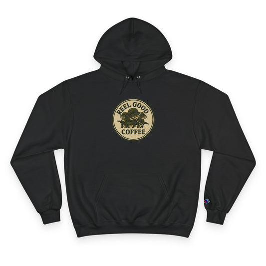 Reel Good Coffee Retro Logo Champion Hoodie
