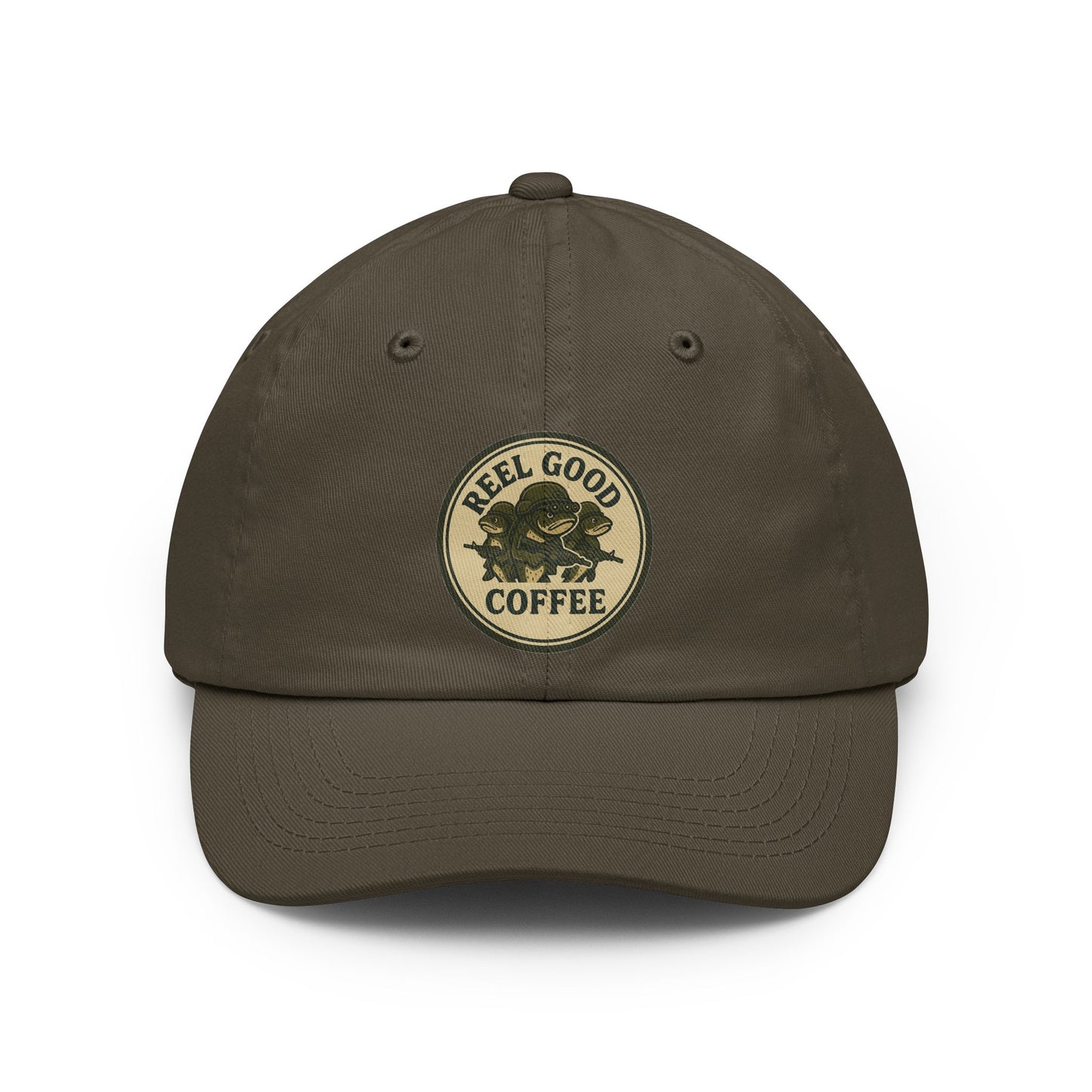 Reel Good Coffee Logo Hat – Vintage Angler Patch Cap