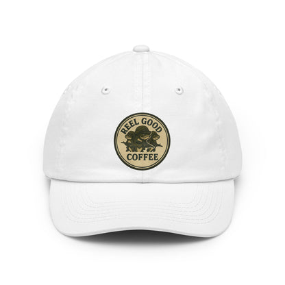 Reel Good Coffee Logo Hat – Vintage Angler Patch Cap
