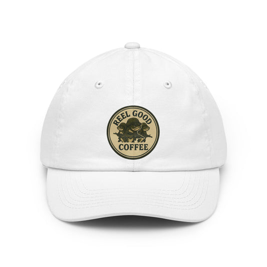 Reel Good Coffee Logo Hat – Vintage Angler Patch Cap