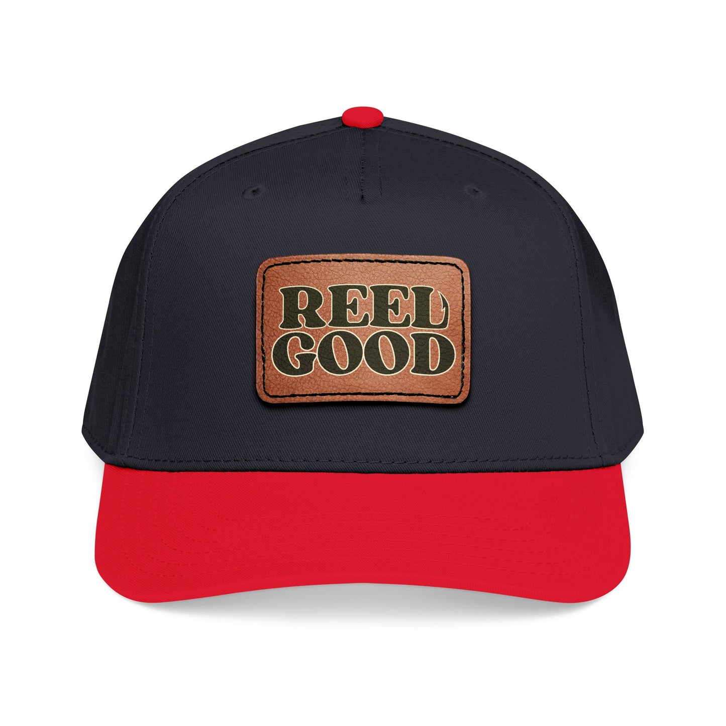 Reel Good Leather Patch Baseball Cap