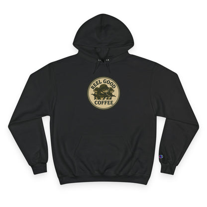 Reel Good Coffee Retro Logo Champion Hoodie