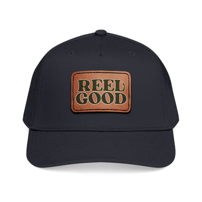 Reel Good Leather Patch Baseball Cap