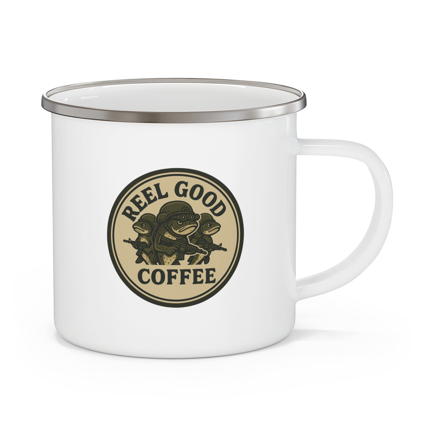 Enamel Mug - "Reel Good" Fishing Camp Coffee Cup