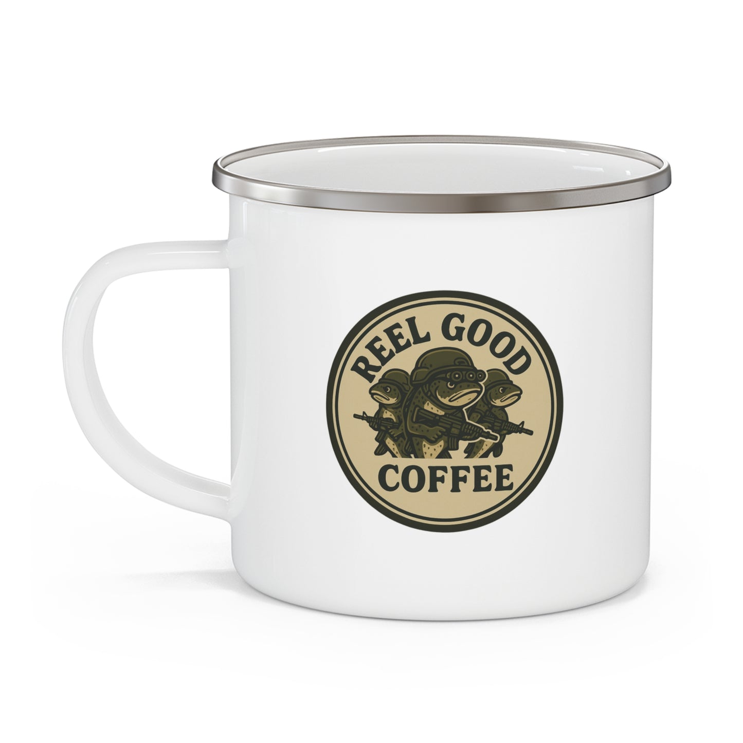 Enamel Mug - "Reel Good" Fishing Camp Coffee Cup