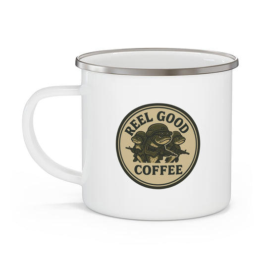 Enamel Mug - "Reel Good" Fishing Camp Coffee Cup