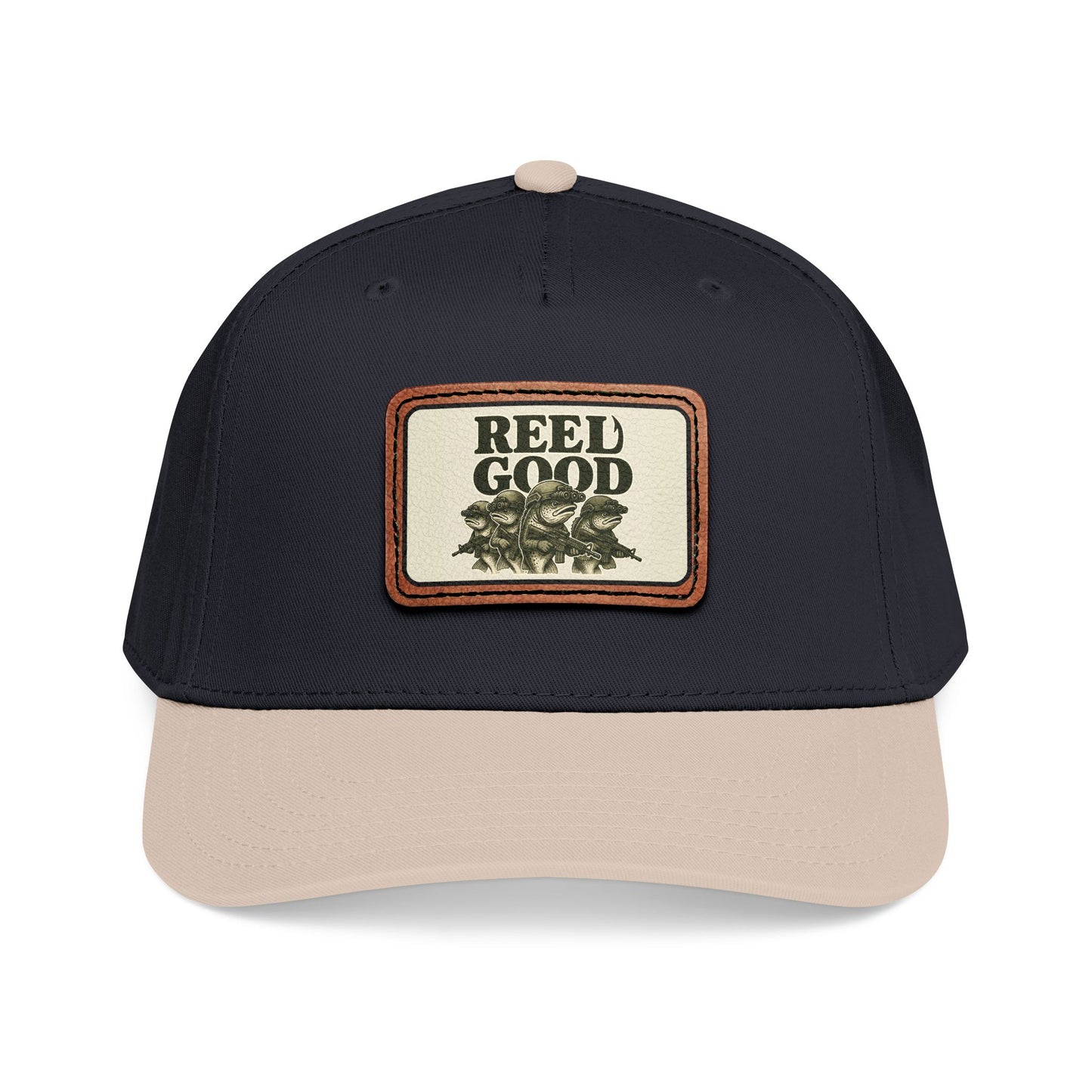 Reel Good Leather Patch Baseball Cap