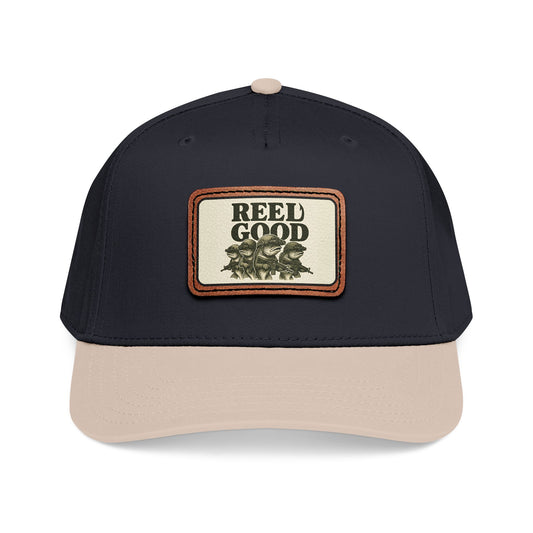 Reel Good Leather Patch Baseball Cap