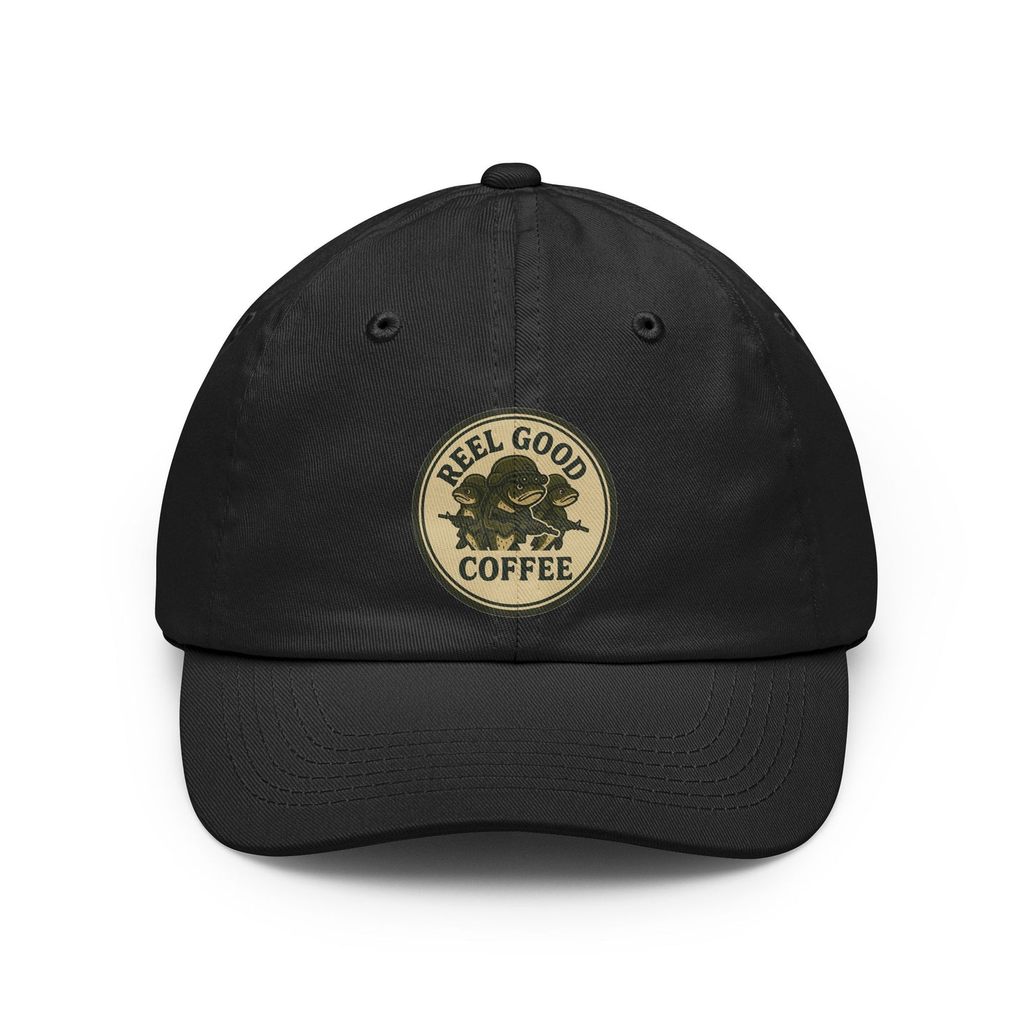 Reel Good Coffee Logo Hat – Vintage Angler Patch Cap