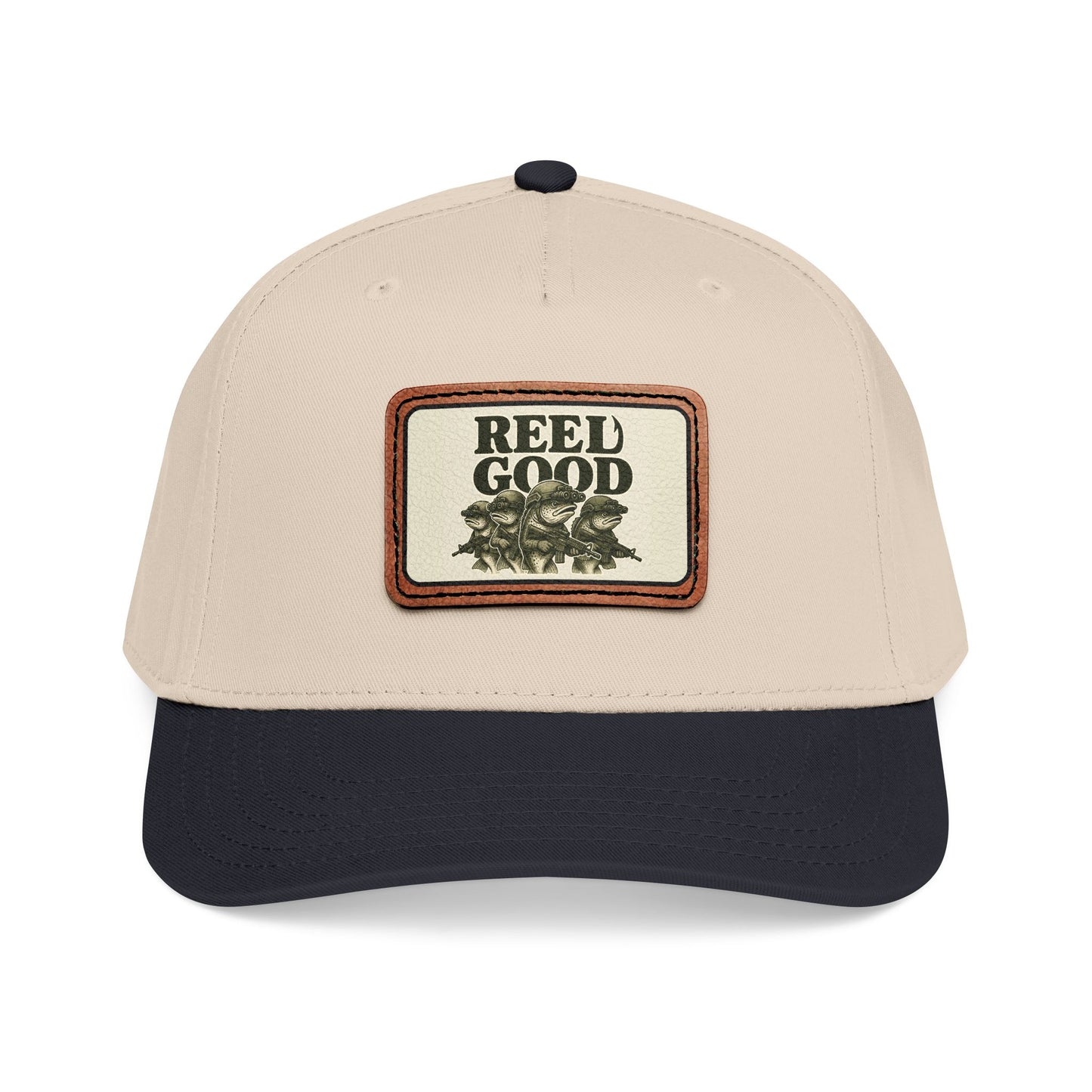 Reel Good Leather Patch Baseball Cap