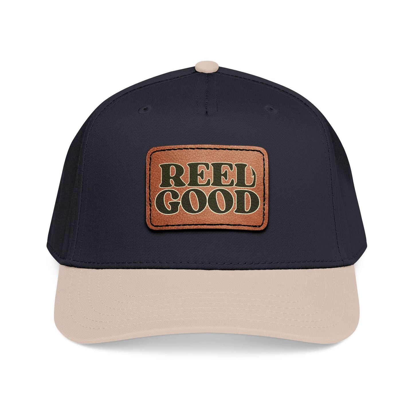 Reel Good Leather Patch Baseball Cap