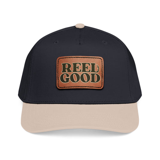 Reel Good Leather Patch Baseball Cap