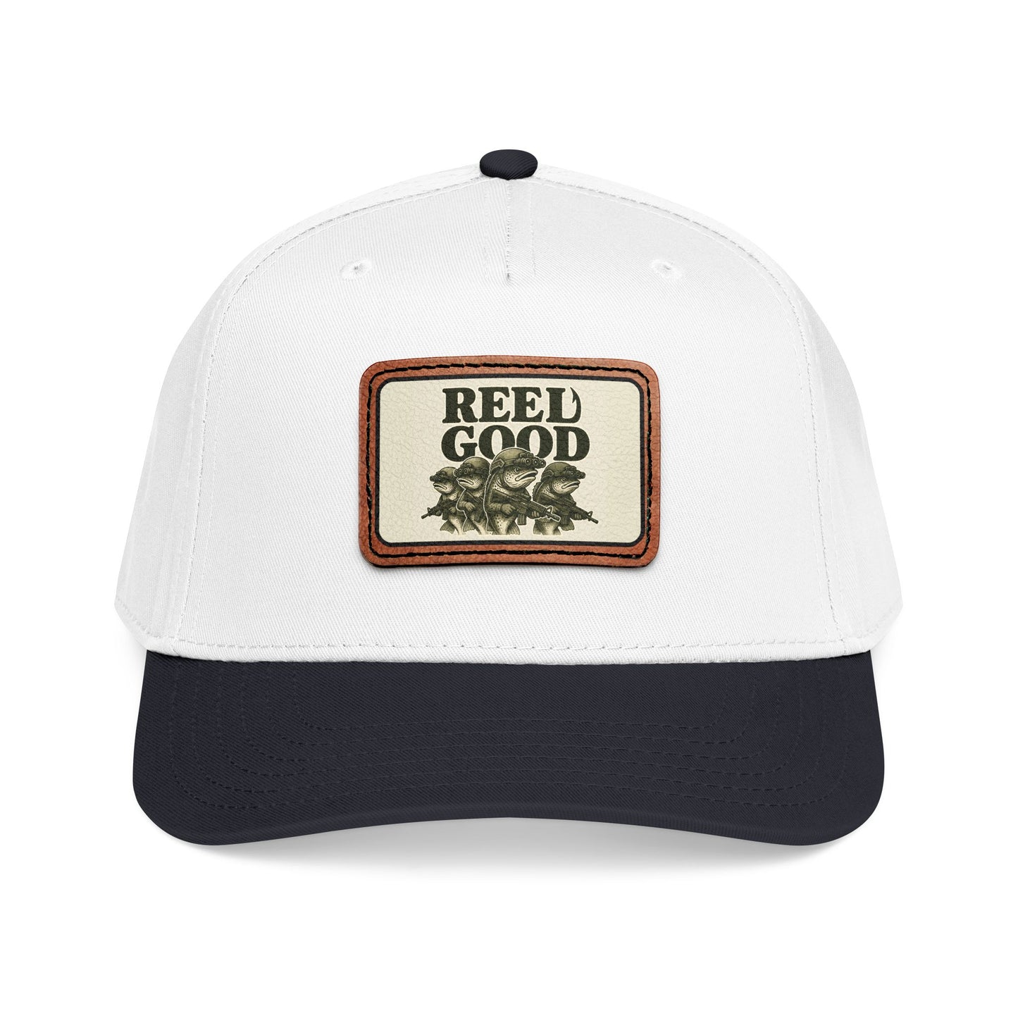 Reel Good Leather Patch Baseball Cap