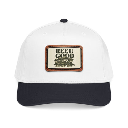 Reel Good Leather Patch Baseball Cap