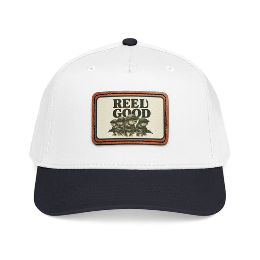 Reel Good Leather Patch Baseball Cap